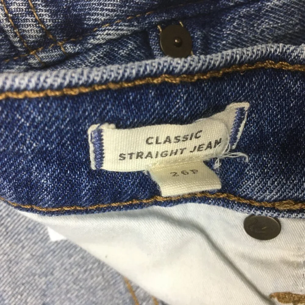 MADEWELL Petite Medium/Light Wash 5 Pocket Classic Straight Cropped Jeans - Picture 3 of 11